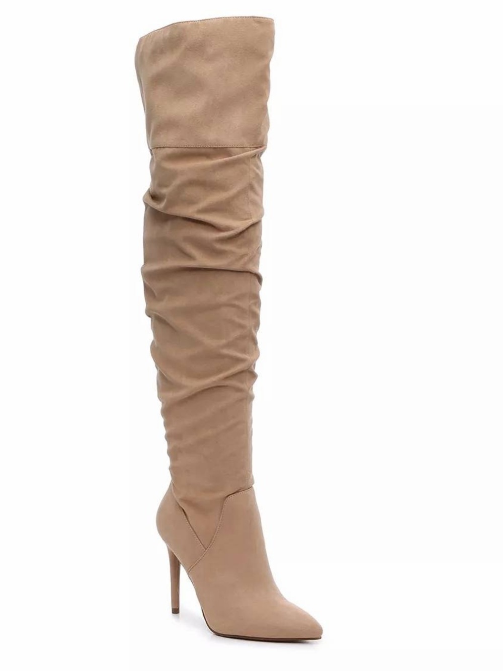 Jessica Simpson Taupe Over-The-Knee Slouch Stiletto Boot